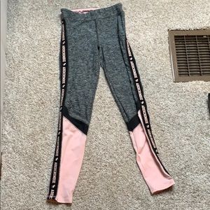 Abercrombie kids grey and blush leggings!!